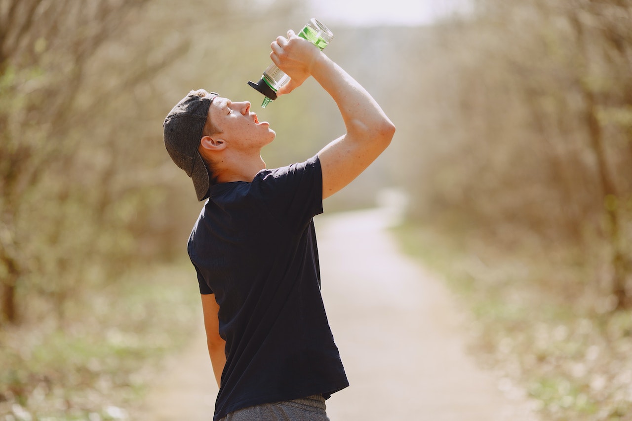 Stay hydrated during  the run training