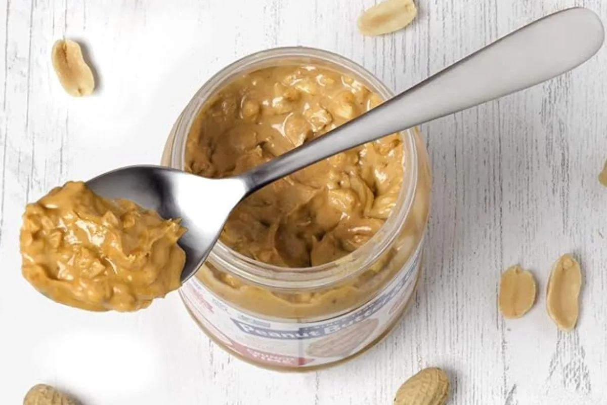 Crunchy peanut butter with pieces nuts or other additives