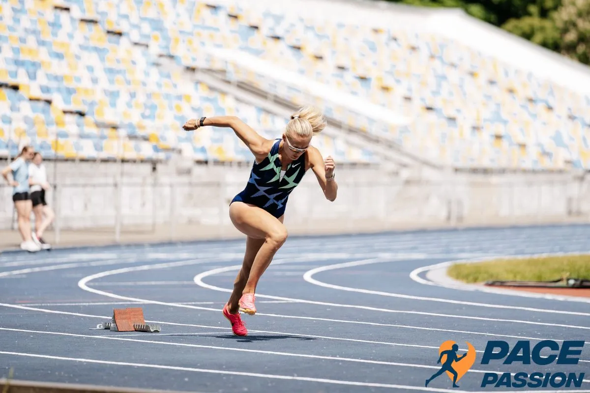 Viktoriia Tkachuk started to train running technique focusing on increasing stride length and frequency