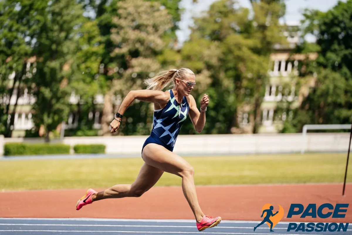 Viktoriia Tkachuk doing sprint training