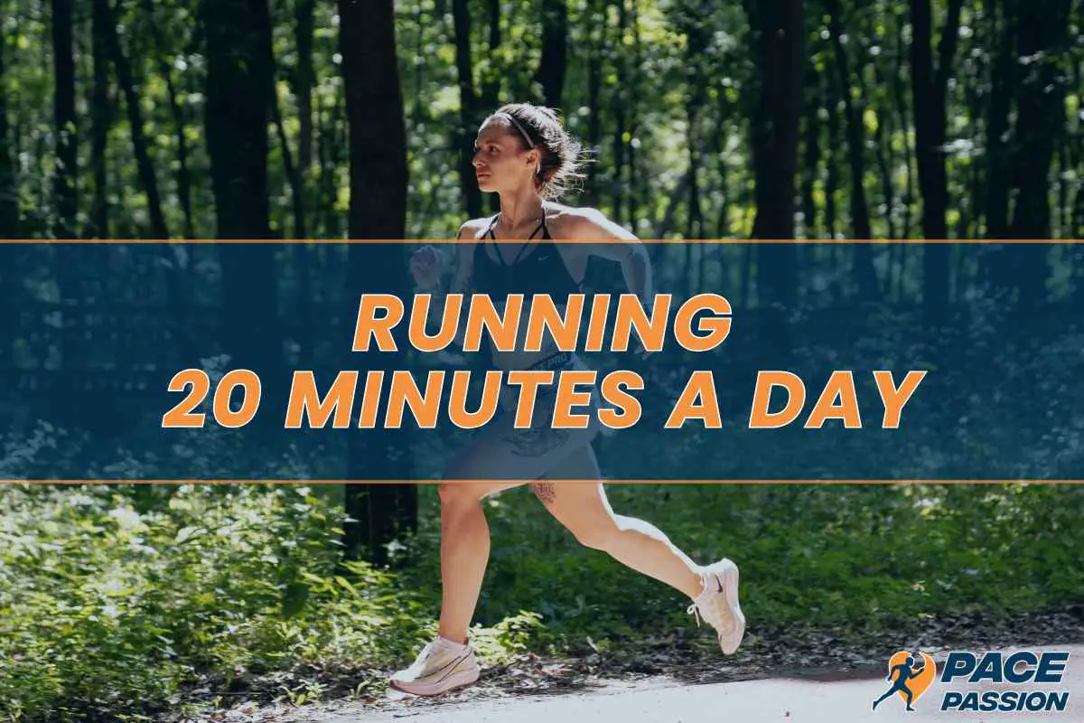Girl runs in the park for 20 minutes every day