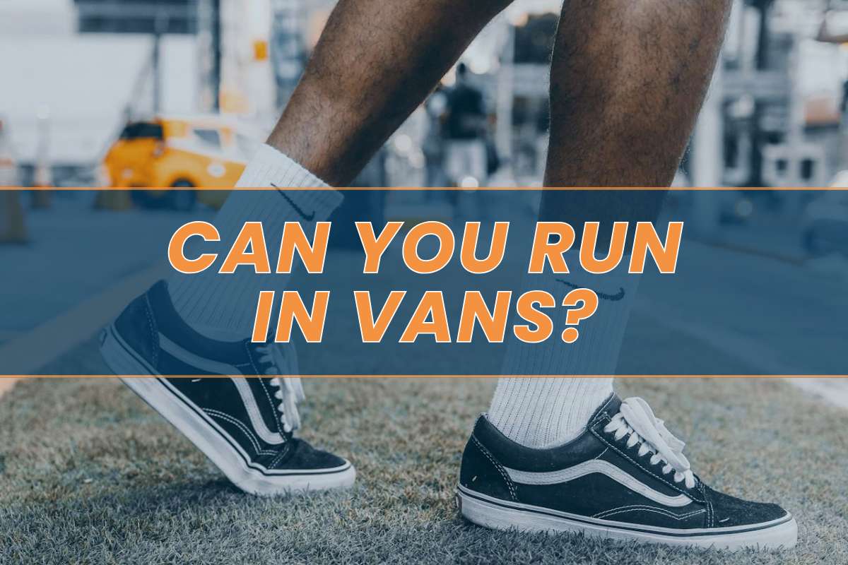 Man starts to run in Vans shoes