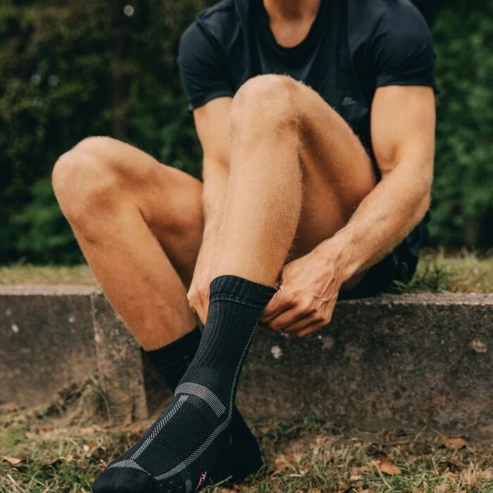 Man wearing Danish Endurance Long-Distance running socks