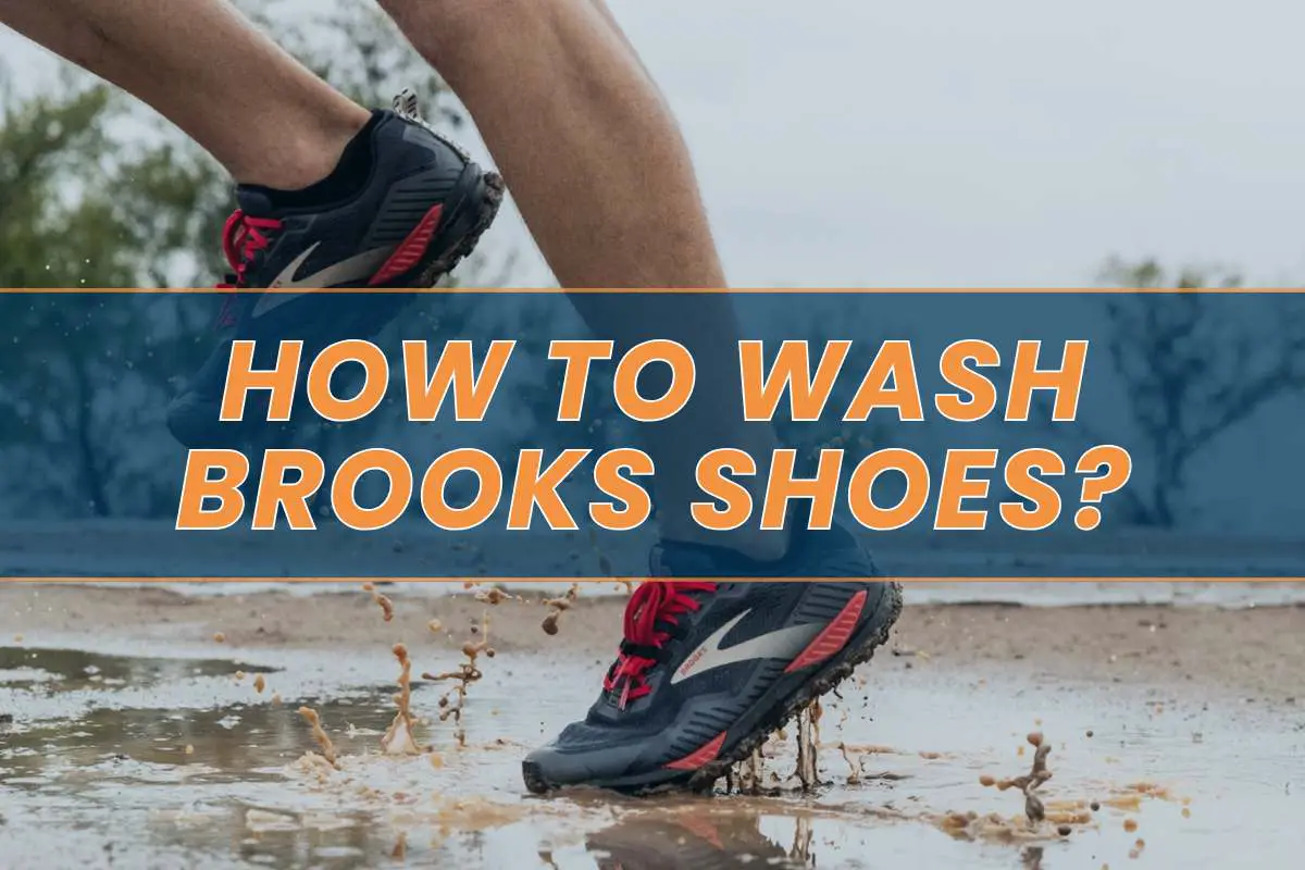 Brooks sneakers getting dirty while running through puddles