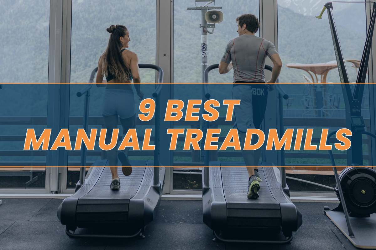 People jogging on a manual treadmills