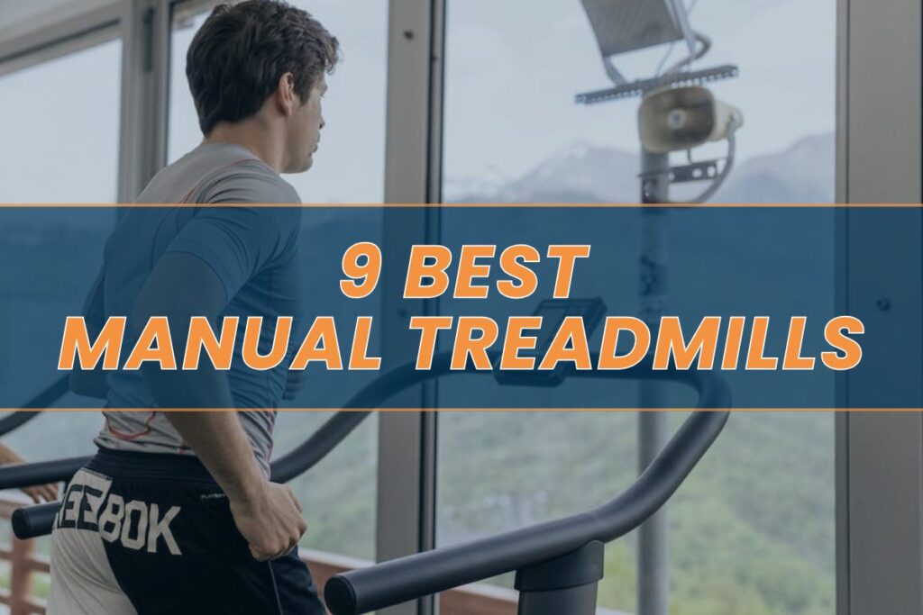Man working out on the best non motorized treadmill