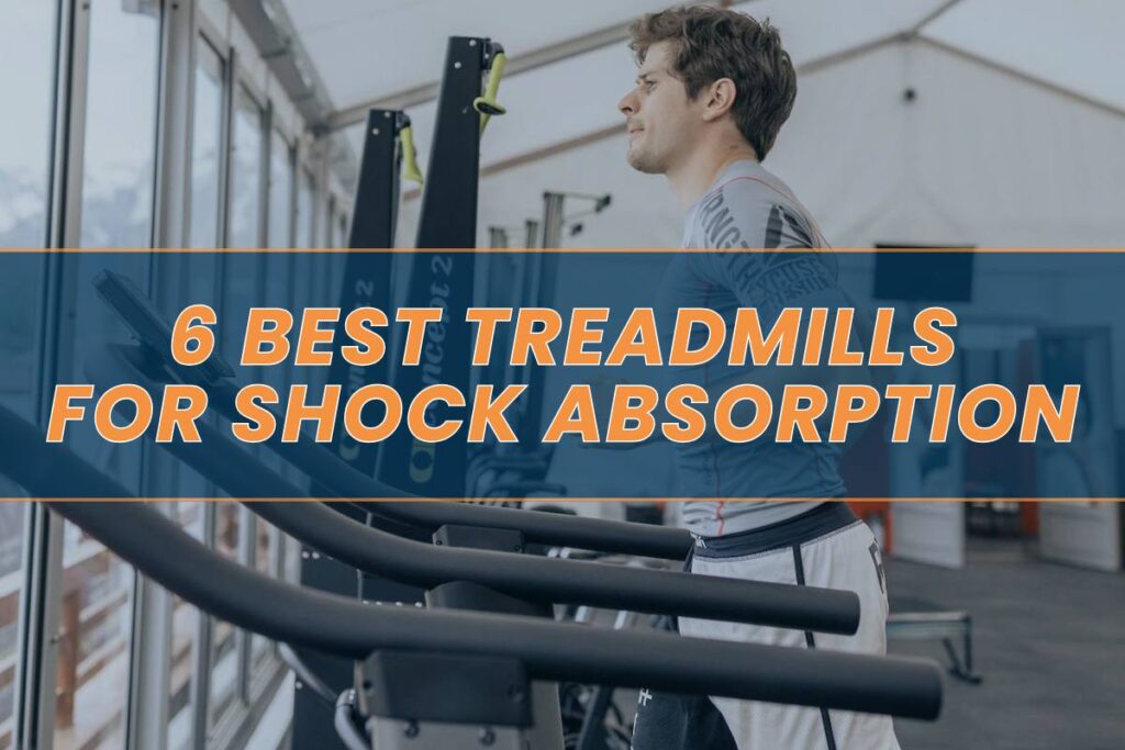 Man running on an treadmill with shock absorption
