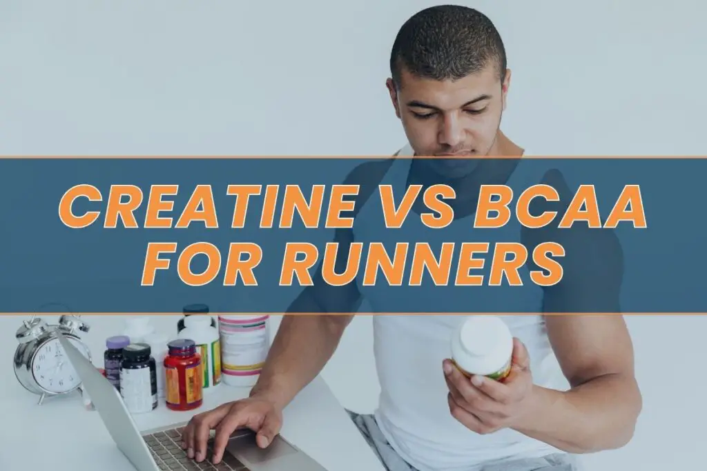 The sportsman is actively researching the differences between creatine and BCAA supplements