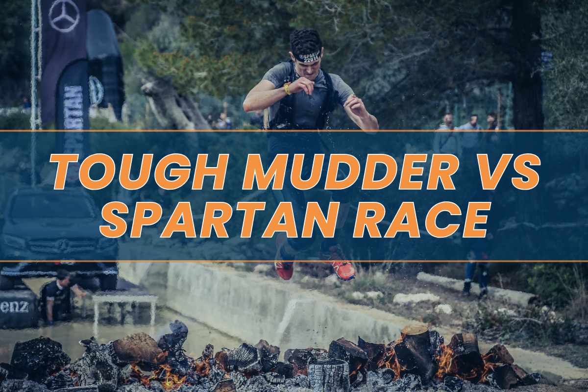 Man conquering obstacles in a Spartan race run.