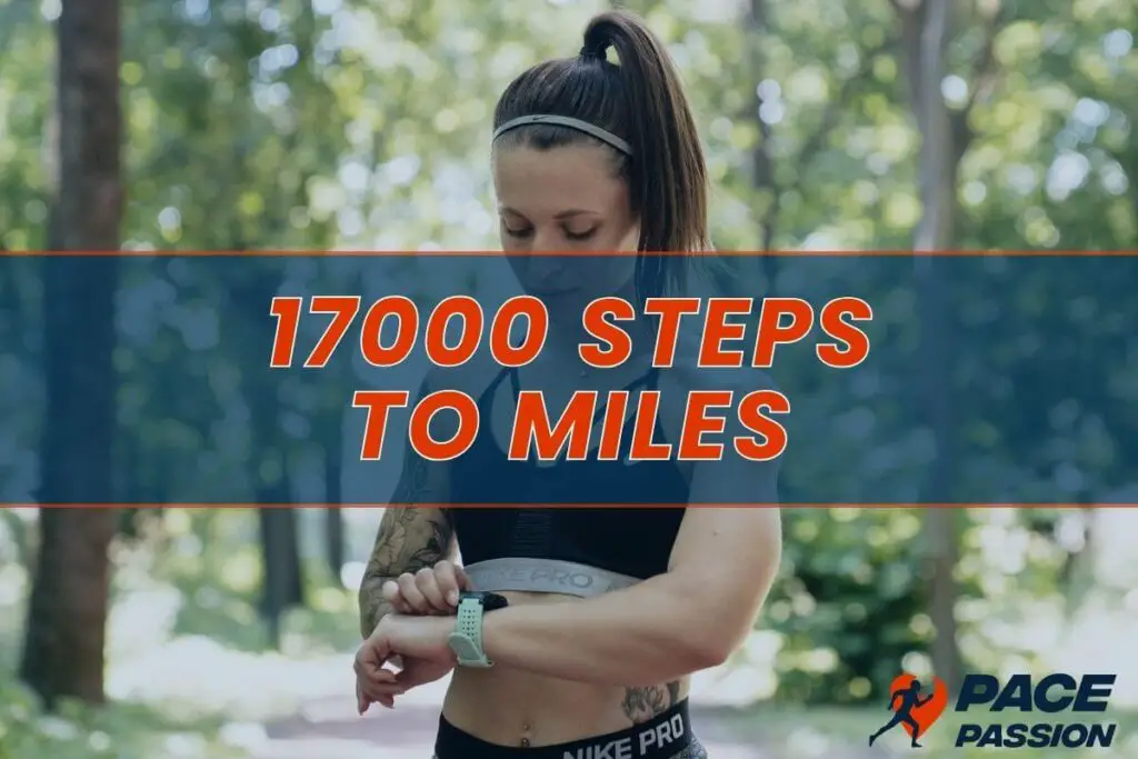 Runner checking the number of steps she has run